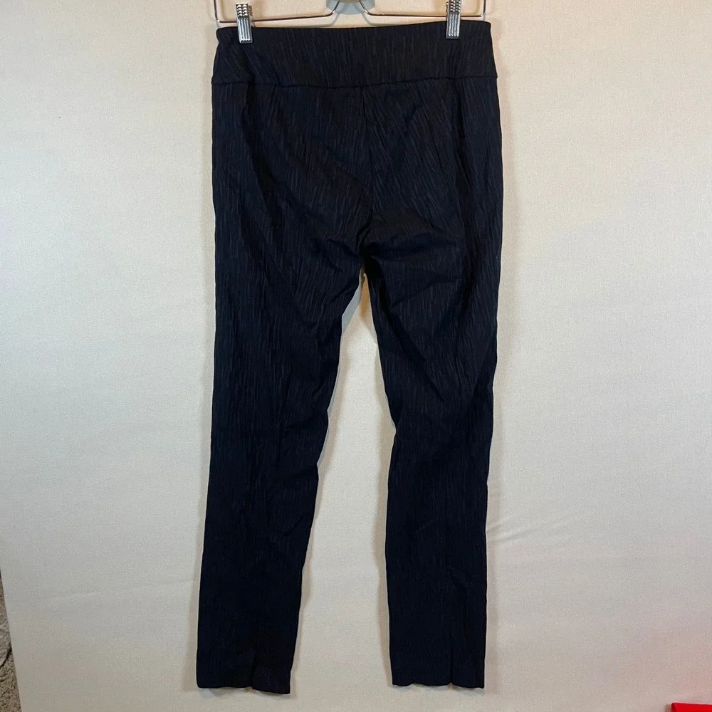 Elliott Lauren Pull On Slim Ankle‎ Pants Black Abstract Texture Print - Size 4